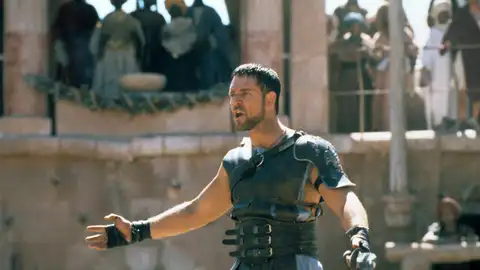 Russell Crowe en Gladiator en el año 2000 Russell Crowe en Gladiator en el año 2000
