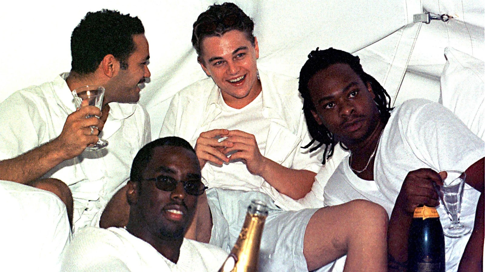 Leonardo DiCaprio en las "Fiestas Blancas" de Sean 'Diddy' Combs