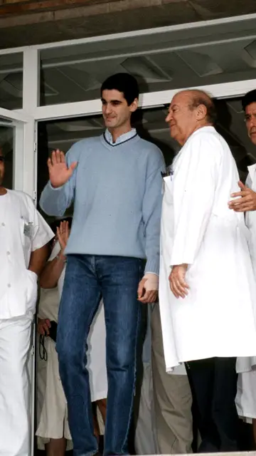 Jesulín, cuando salió del hospital tras sufrir el accidente Jesulín, cuando salió del hospital tras sufrir el accidente