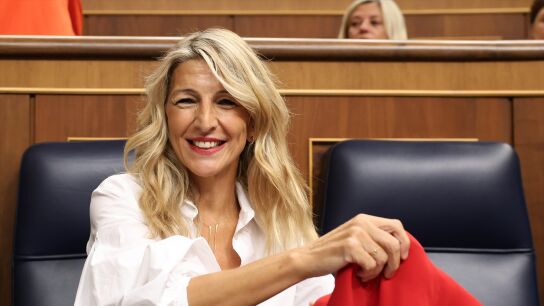 Yolanda D&iacute;az, durante una sesi&oacute;n de control al Gobierno