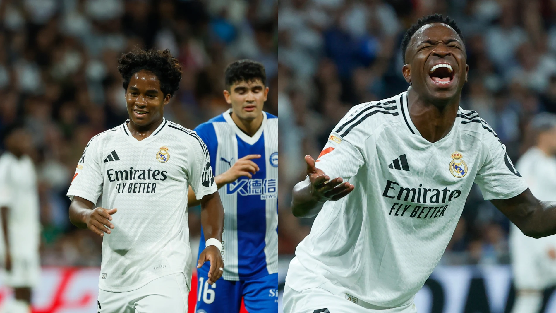 Endrick y Vinícius, en el partido ante el Alavés Endrick y Vinícius, en el partido ante el Alavés