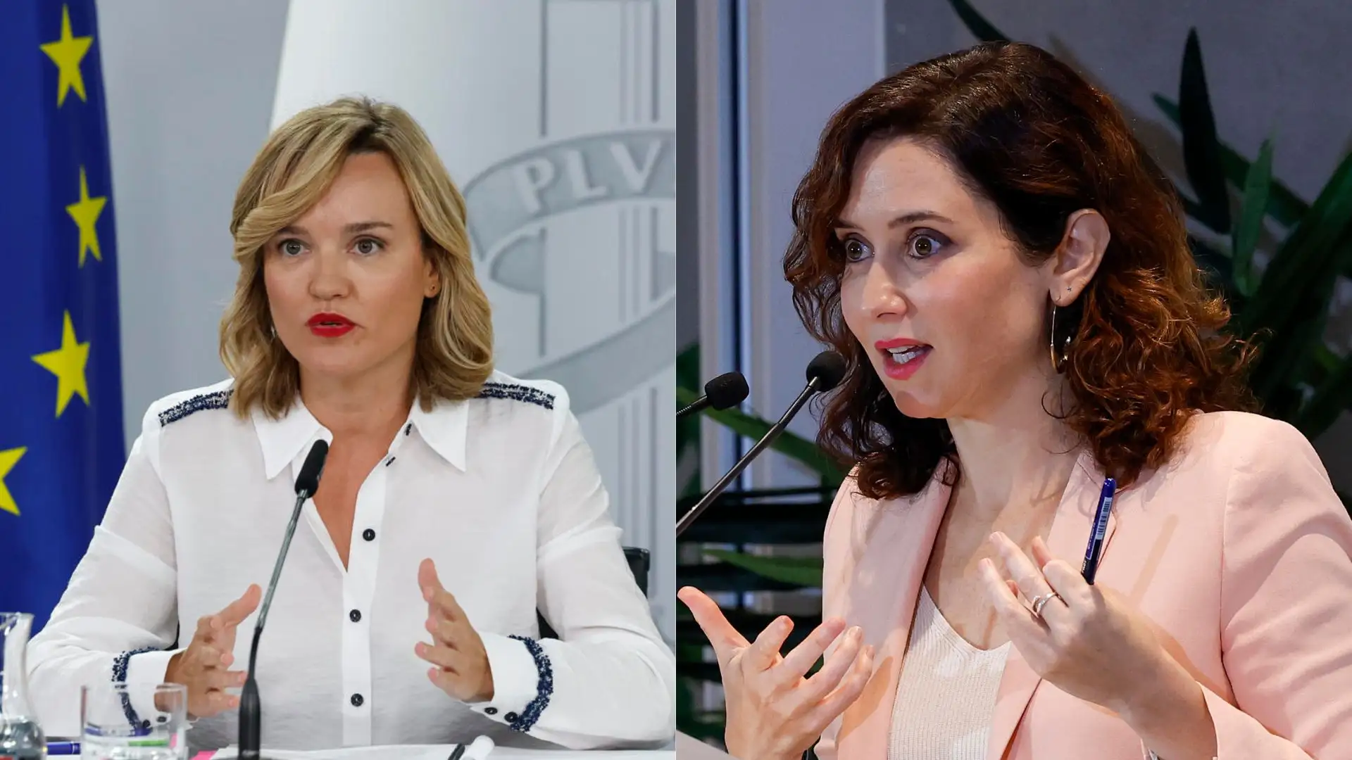 Pilar Alegría e Isabel Díaz Ayuso Pilar Alegría e Isabel Díaz Ayuso