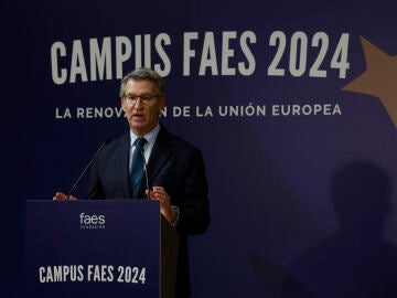 Alberto Núñez Feijóo en la clausura del Campus FAES 2024