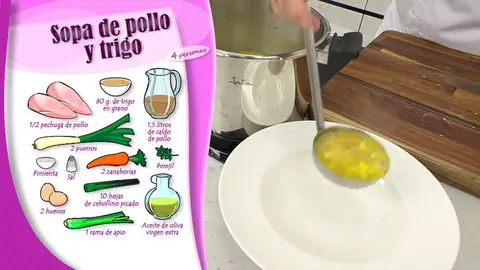 Ingredientes Sopa de pollo y trigo Ingredientes Sopa de pollo y trigo