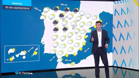 Hoy la borrasca 'Aitor' nos deja más lluvia y viento. Mañana, la novedad, será la bajada de temperaturas Hoy la borrasca 'Aitor' nos deja más lluvia y viento. Mañana, la novedad, será la bajada de temperaturas