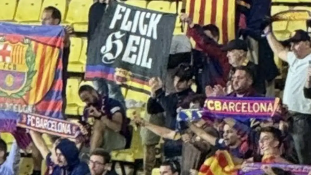 La pancarta por la que el Bar&ccedil;a ha sido sancionado