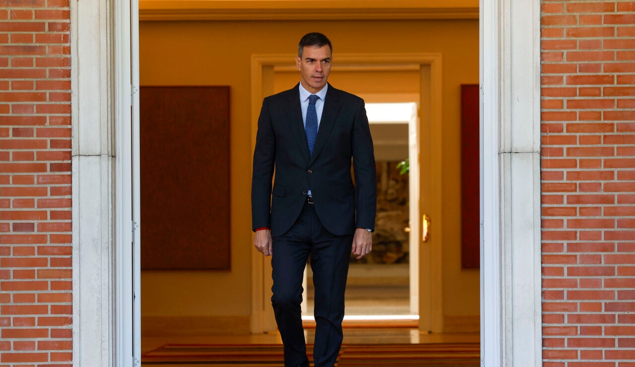 Pedro S&aacute;nchez en el Palacio de la Moncloa