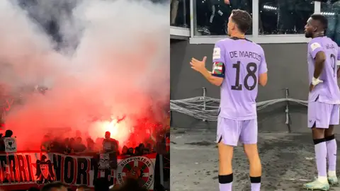 De Marcos e Iñaki Williams recriminan a sus aficionados el lanzamiento de bengalas en el Olímpico De Marcos e Iñaki Williams recriminan a sus aficionados el lanzamiento de bengalas en el Olímpico