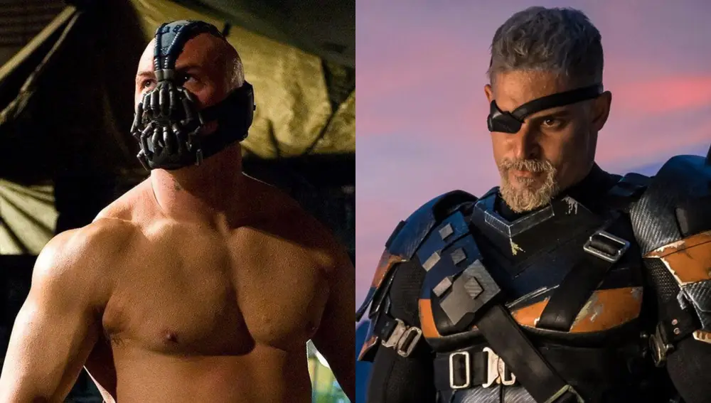 Tom Hary como Bane y Joe Manganiello como Deathstroke Tom Hary como Bane y Joe Manganiello como Deathstroke