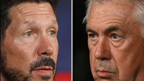 Diego Simeone y Carlo Ancelotti Diego Simeone y Carlo Ancelotti