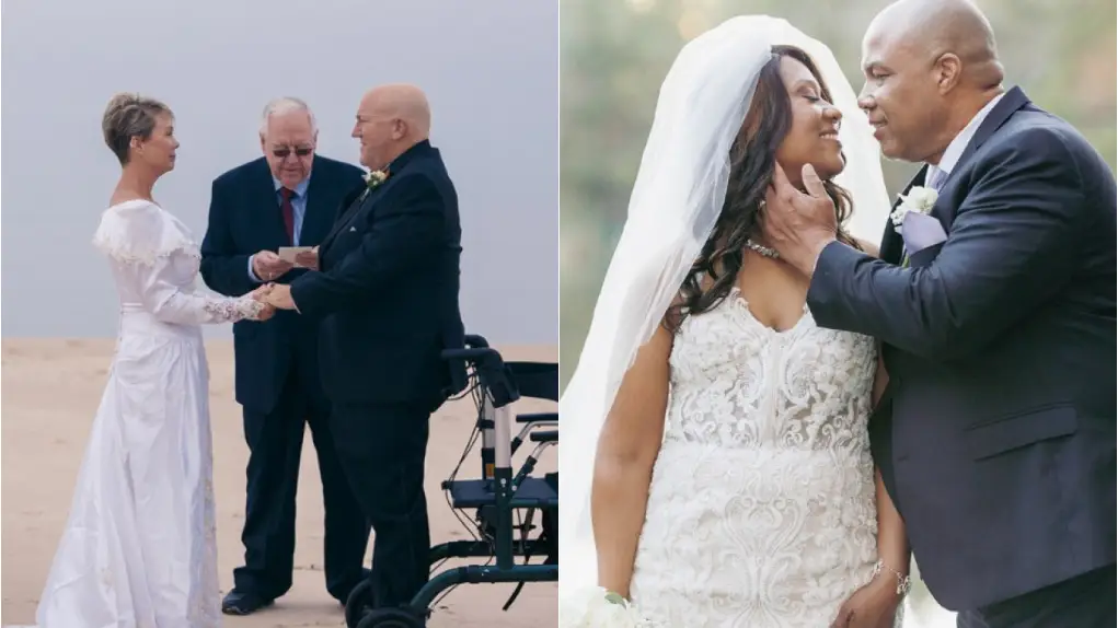 Parejas con enfermedades terminales cas&aacute;ndose