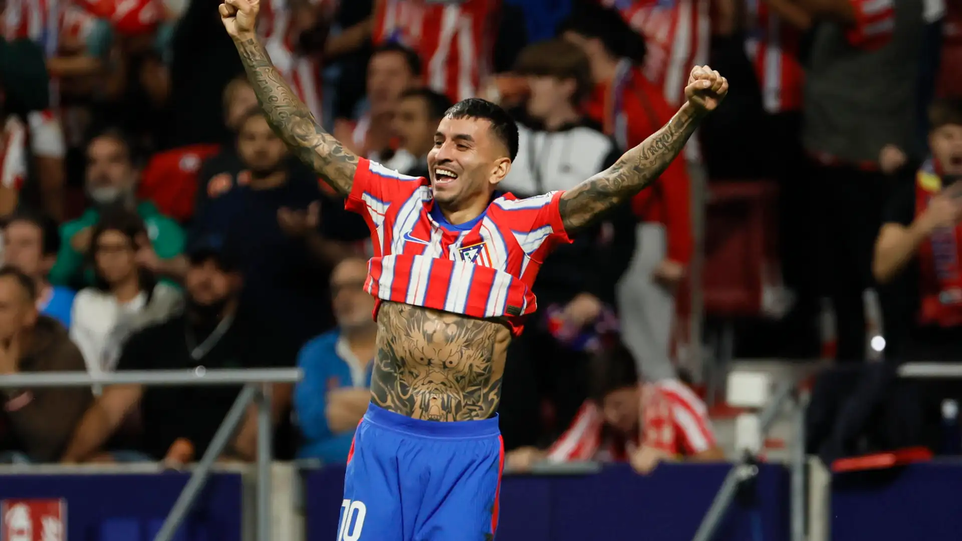 Ángel Correa celebra su gol al Madrid Ángel Correa celebra su gol al Madrid