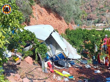 Helicóptero accidentado en Puçol, Valencia