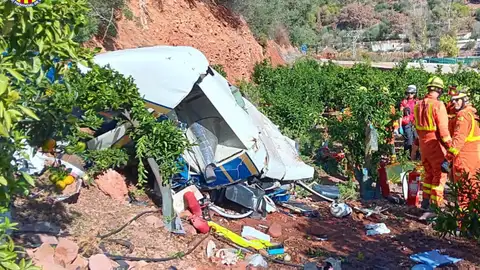 Helicóptero accidentado en Puçol, Valencia Helicóptero accidentado en Puçol, Valencia