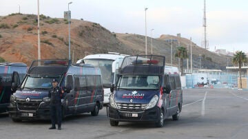 Paso fronterizo con Ceuta.