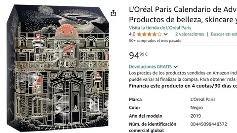 Calendario de Adviento de L'Oréal Paris Calendario de Adviento de L'Oréal Paris