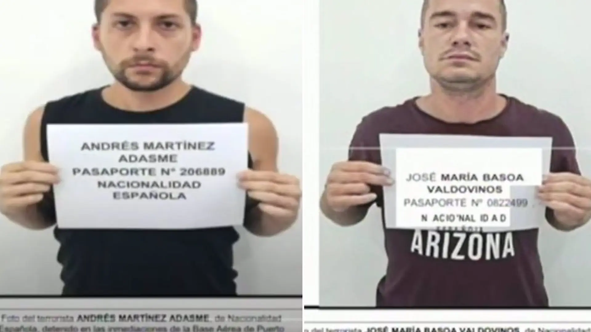 Los dos españoles detenidos en Venezuela Los dos españoles detenidos en Venezuela
