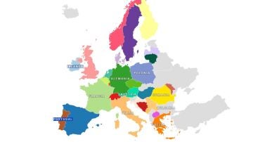 Mapa de los sueldos ideales en las diferentes capitales europeas