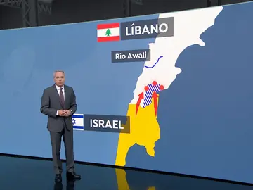 Representación del momento en el que las tropas israelíes entraban en suelo libanés Representación del momento en el que las tropas israelíes entraban en suelo libanés