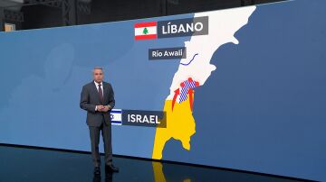 Representación del momento en el que las tropas israelíes entraban en suelo libanés