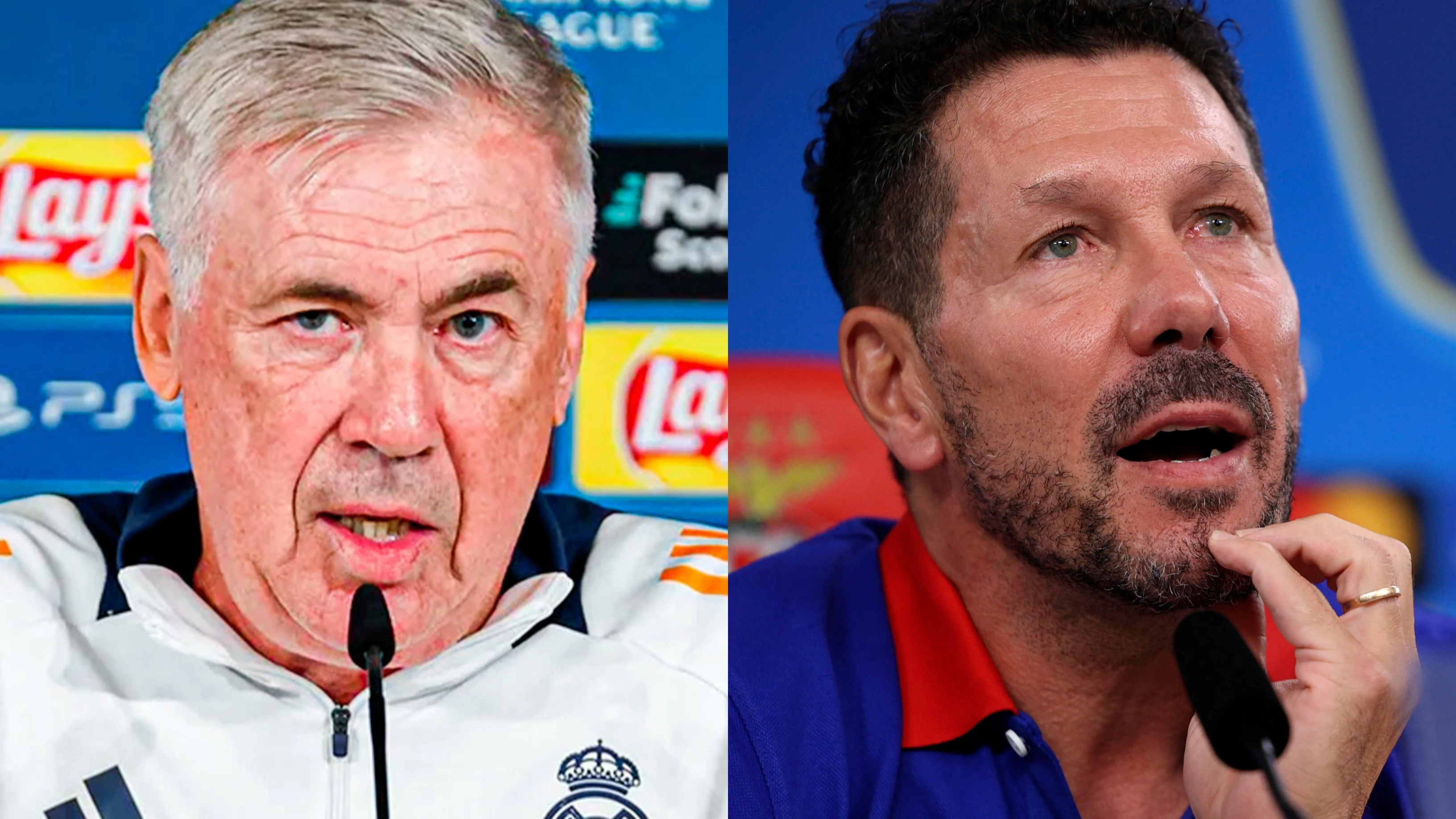 Ancelotti y Simeone en rueda de prensa