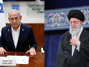 Benjamin Netanyahu y el líder supremo iraní, el ayatolá Ali Jamenei