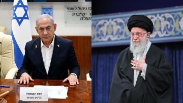 Benjamin Netanyahu y el líder supremo iraní, el ayatolá Ali Jamenei