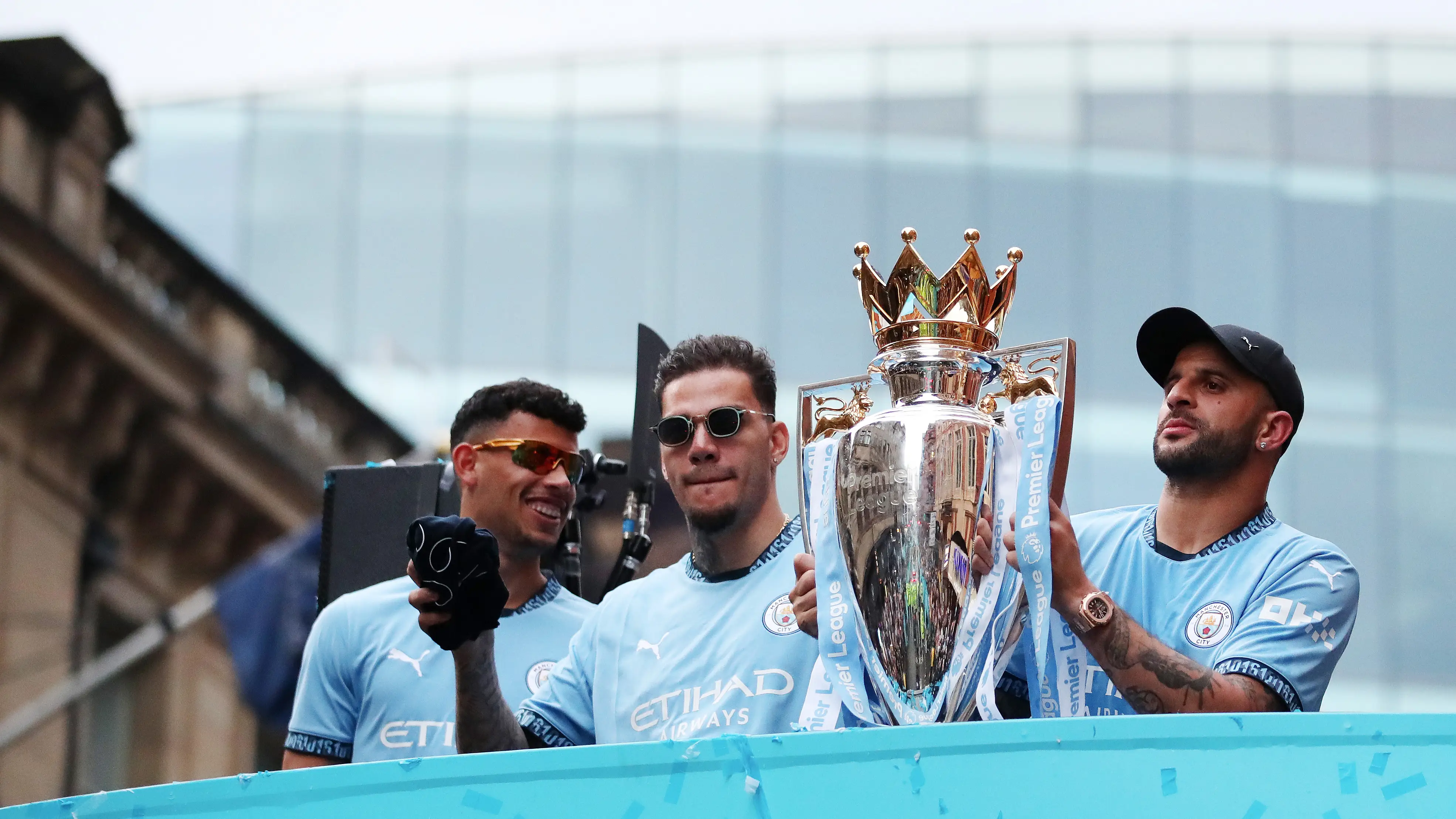 Jugadores del City celebran la conquista de la Premier League 2024 Jugadores del City celebran la conquista de la Premier League 2024