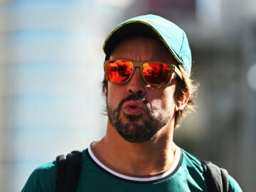 Fernando Alonso durante el GP de Azerbaiyán 2024