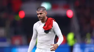 Álvaro Morata, tras el partido ante el Bayer Leverkusen Álvaro Morata, tras el partido ante el Bayer Leverkusen