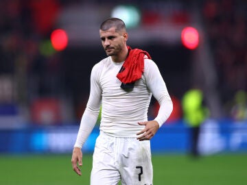 Álvaro Morata, tras el partido ante el Bayer Leverkusen