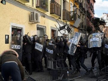 Agentes de la Unidad de Intervención Policial (UIP) en Madrid