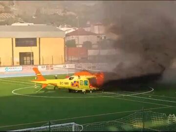 Un hombre muere tras explotar el helicóptero que le iba a salvar la vida