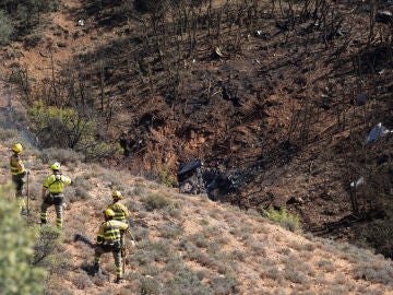 Lugar del accidente del caza F18 en Peralejos