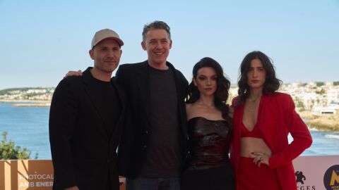 El elenco de Terrifier 3 con Damien Leone y Lauren La Vera