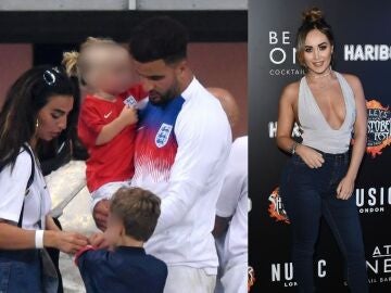 Annie Kilner, mujer de Kyle Walker y el futbolista (izquierda), Lauryn Goodman, amante (derecha)