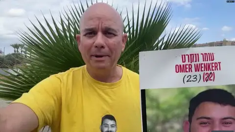 El tío de uno de los rehenes de Hamás El tío de uno de los rehenes de Hamás