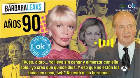 Nuevos audios del rey emérito a Bárbara Rey sobre la reina Sofía: "Se encierra en su cuarto... No baja" Nuevos audios del rey emérito a Bárbara Rey sobre la reina Sofía: "Se encierra en su cuarto... No baja"