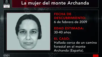 Mujer encontrada en el monte Archanda Mujer encontrada en el monte Archanda