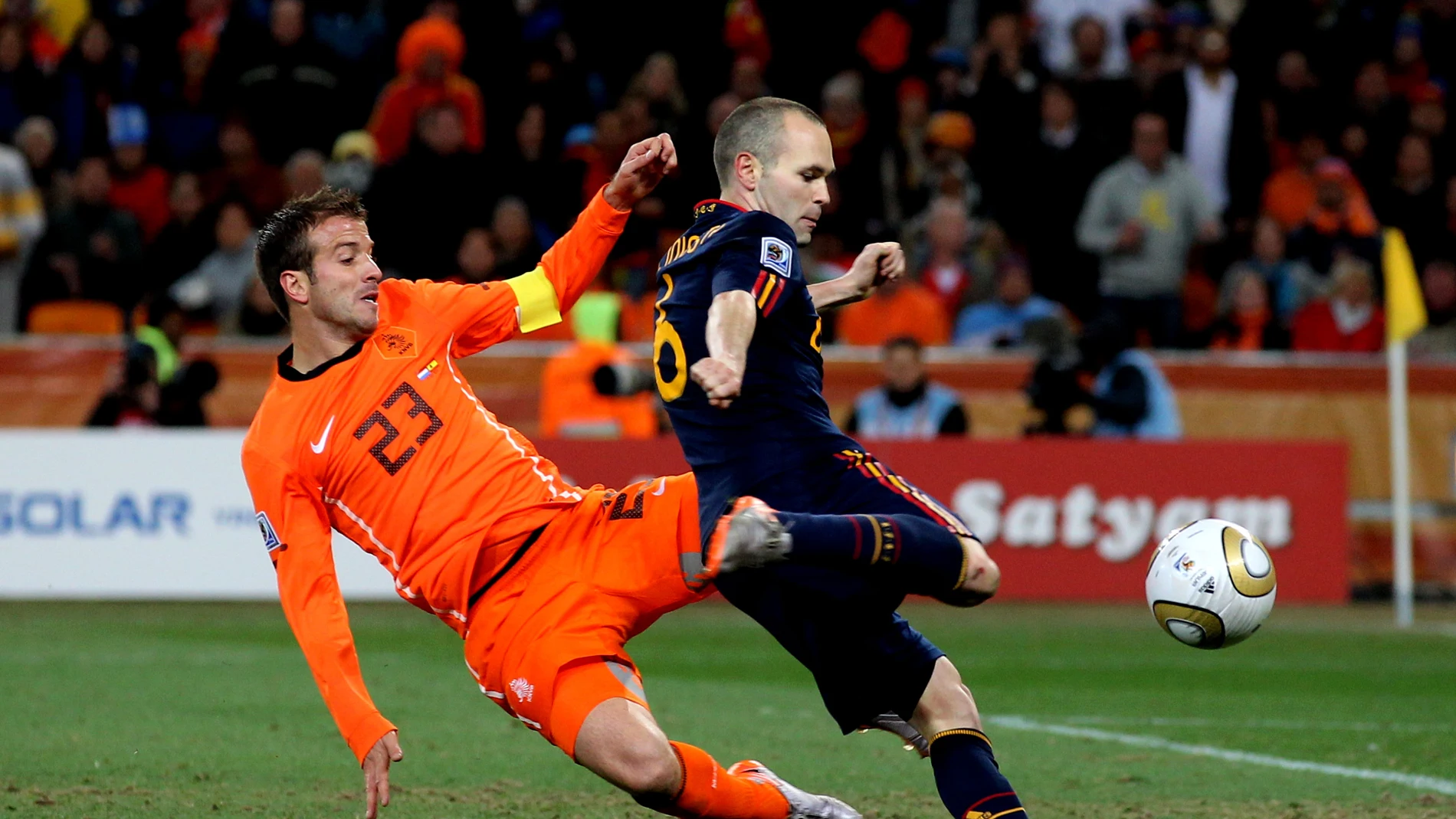 Andrés Iniesta, en el momento de marcar el gol en la final del Mundial Andrés Iniesta, en el momento de marcar el gol en la final del Mundial