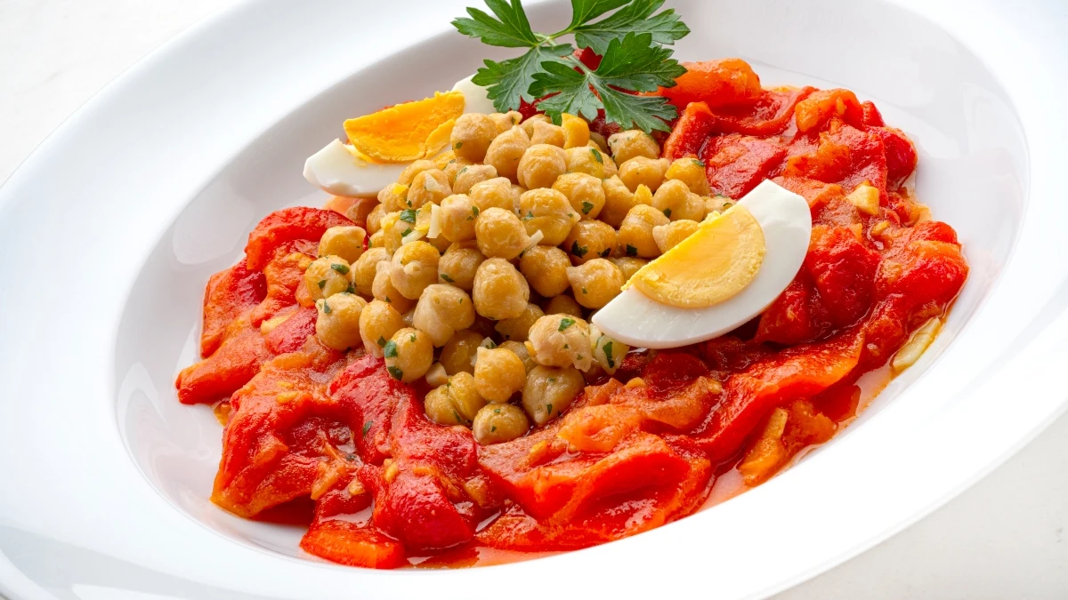 Garbanzos con asadillo manchego, de Argui&ntilde;ano: "&iexcl;Qu&eacute; momentazo por favor! Hacerlo porque os vais a acordar de mi"
