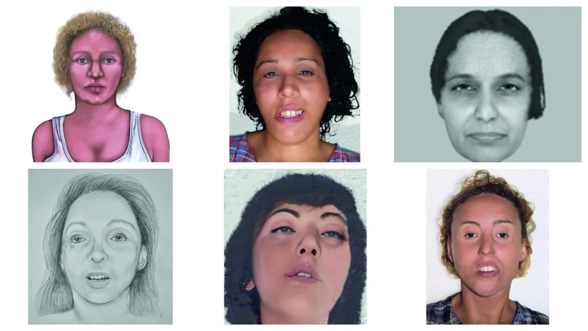 Recreación de las 6 mujeres asesinadas en España Recreación de las 6 mujeres asesinadas en España
