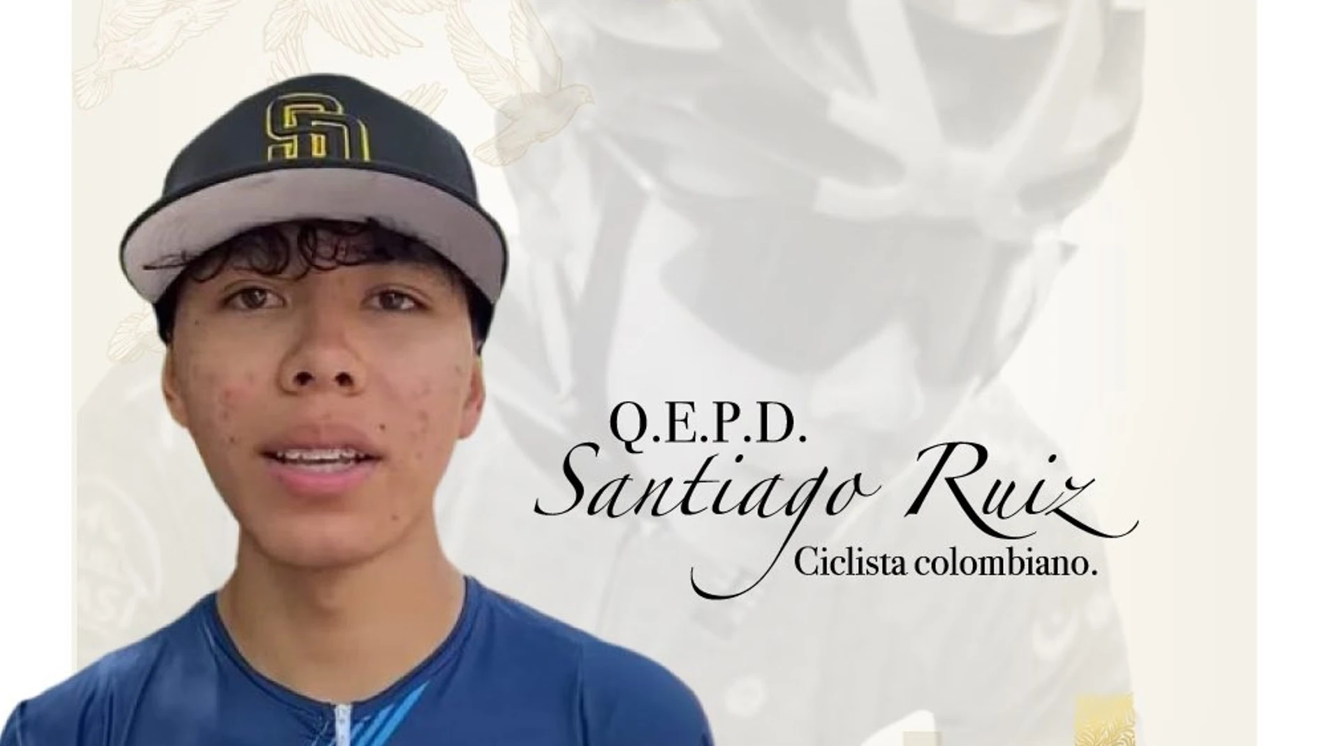 Fotografía del ciclista colombiano Santiago Ruiz Fotografía del ciclista colombiano Santiago Ruiz