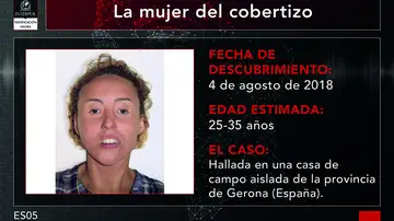 Mujer hallada en la provincia de Gerona Mujer hallada en la provincia de Gerona