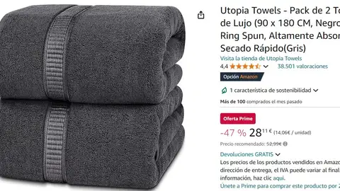 Toallas de baño Utopia Toallas de baño Utopia