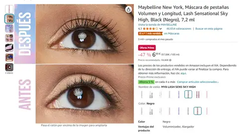 Máscara de pestañas Maybelline Máscara de pestañas Maybelline