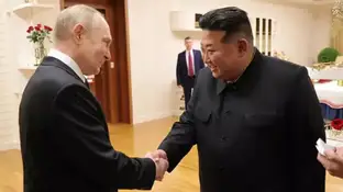 El presidente de Rusia, Vladimir Putin y el dirigente de Corea del Norte, Kim Jong Un El presidente de Rusia, Vladimir Putin y el dirigente de Corea del Norte, Kim Jong Un