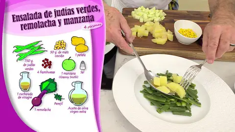 Ingredientes Ensalada de judías verdes, remolacha y manzana Ingredientes Ensalada de judías verdes, remolacha y manzana