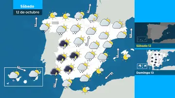 Mapa de lluvias el sábado Mapa de lluvias el sábado