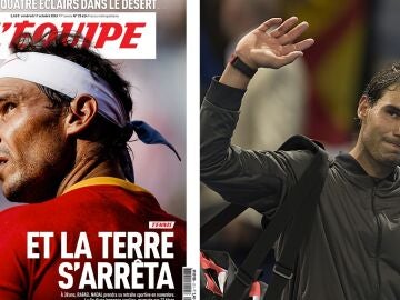 La portada de L'Equipe tras la retirada de Nadal